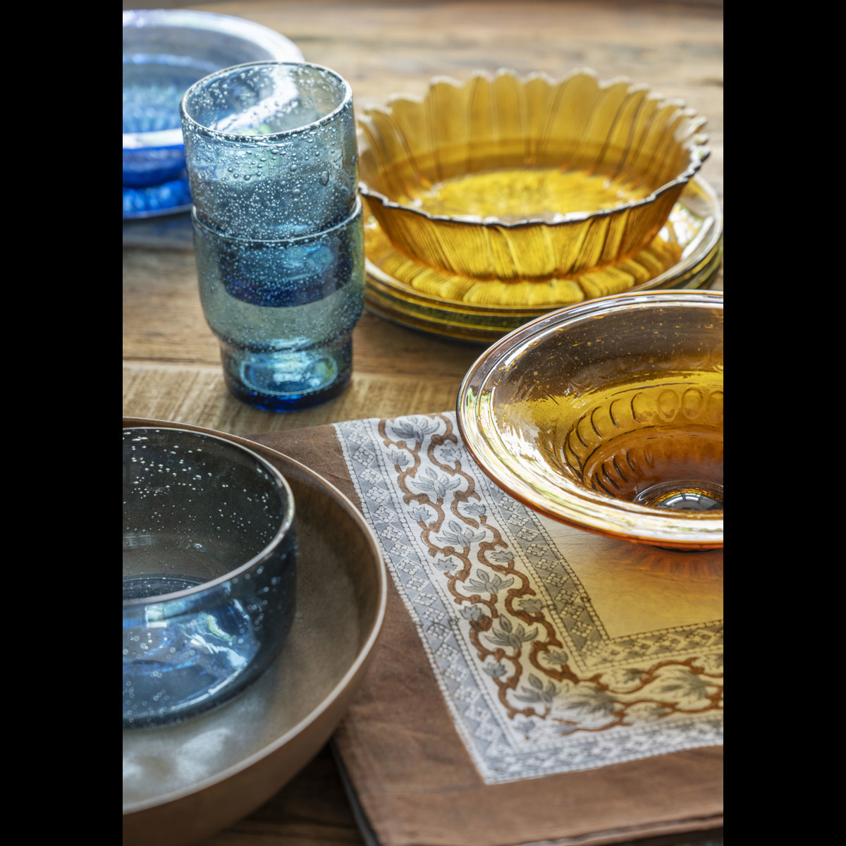 Coloured drinking glass