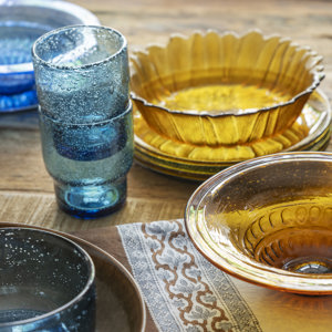 Recycled glass tray