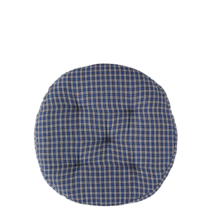 Round checked woven chair pad