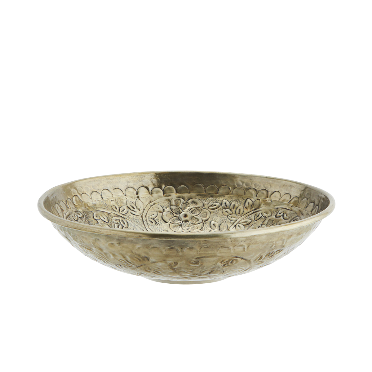 Hand hammered aluminium bowl