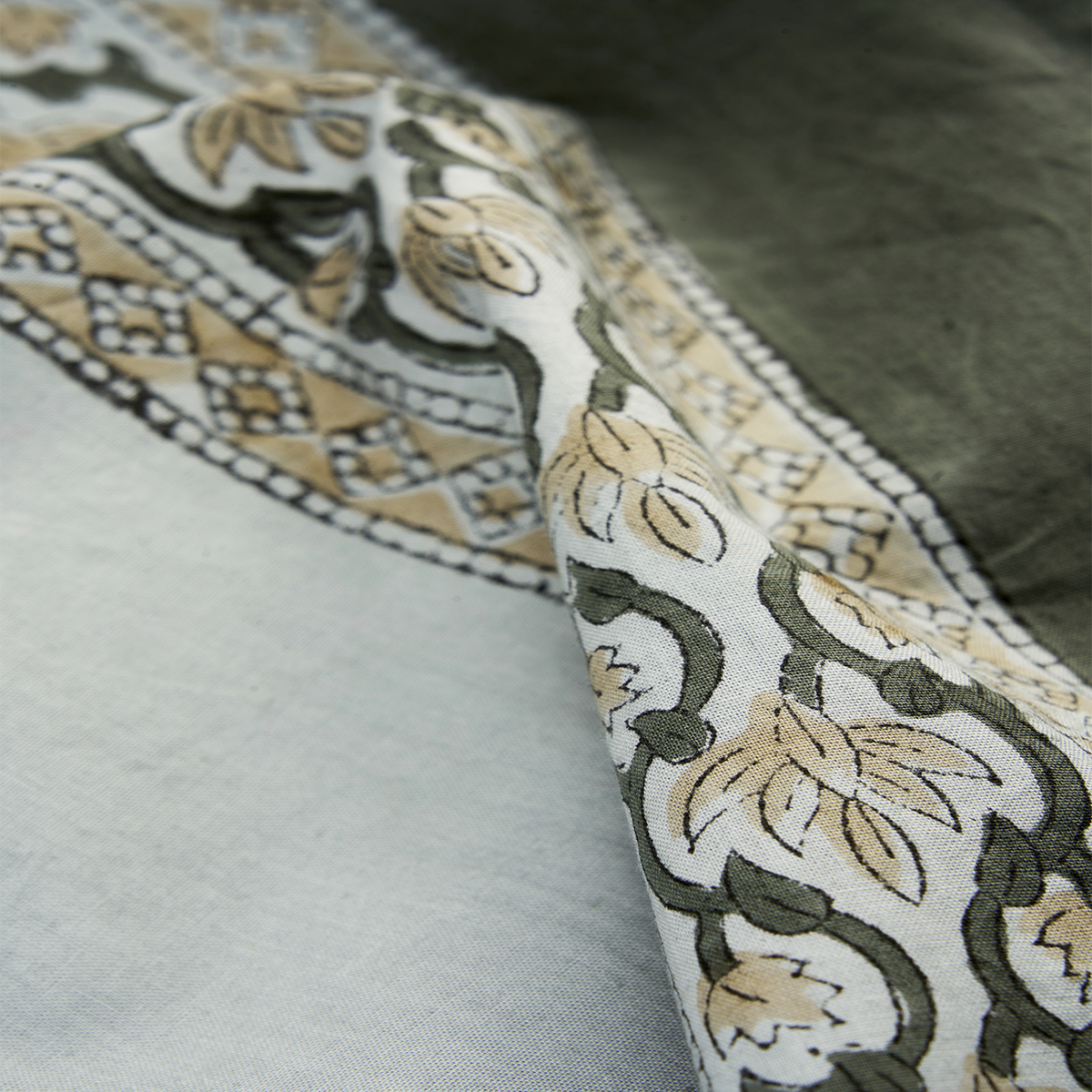 Block printed table cloth