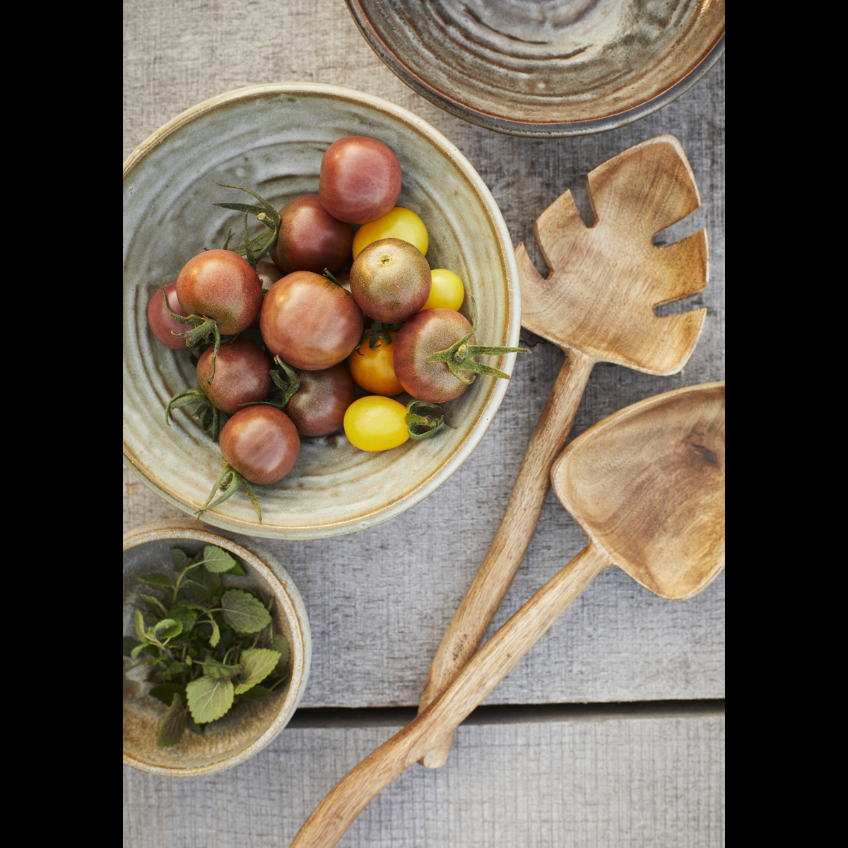 Wooden salad set