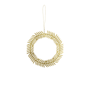 Hanging brass wreath