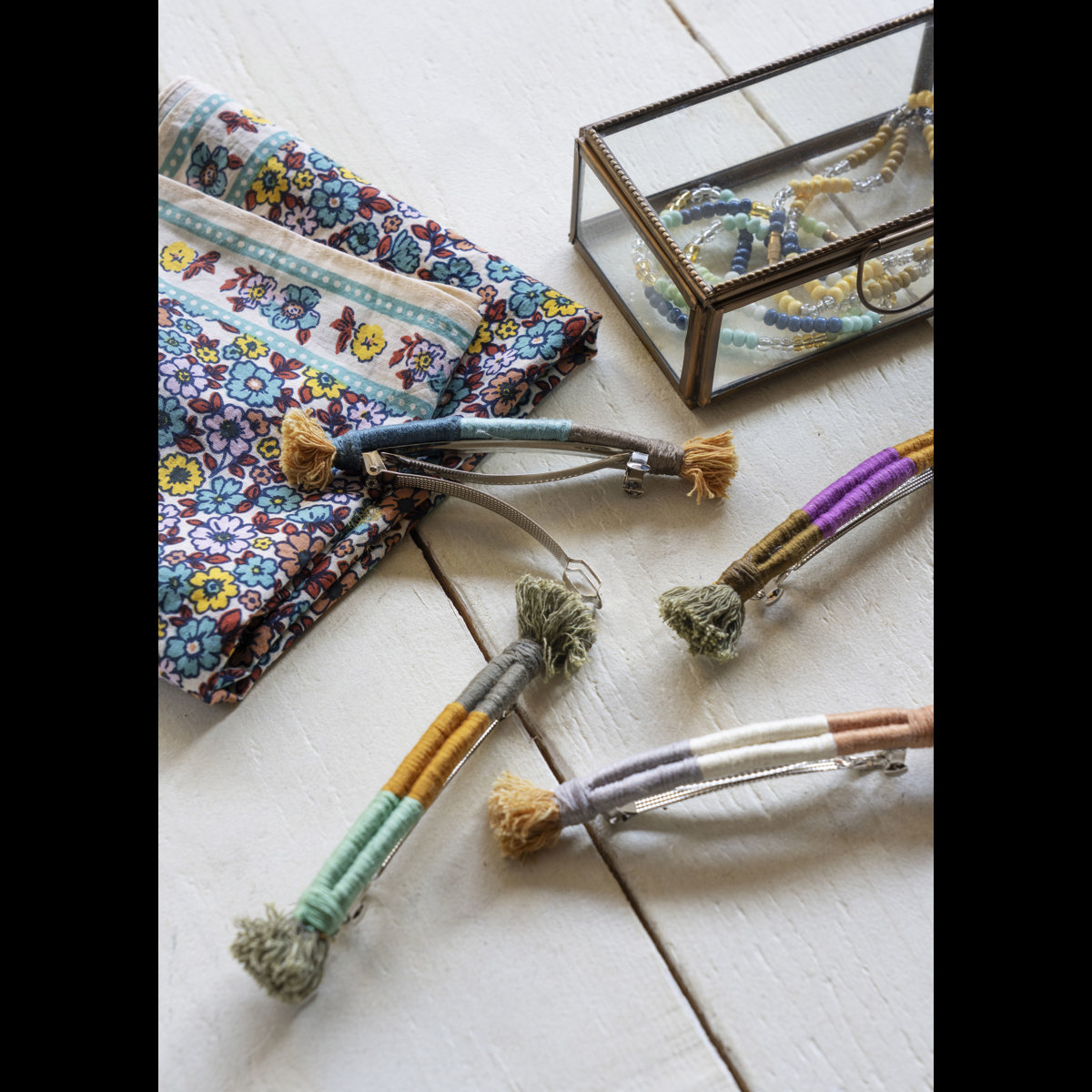Handmade cotton hair clip