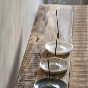 Round marble incense holder