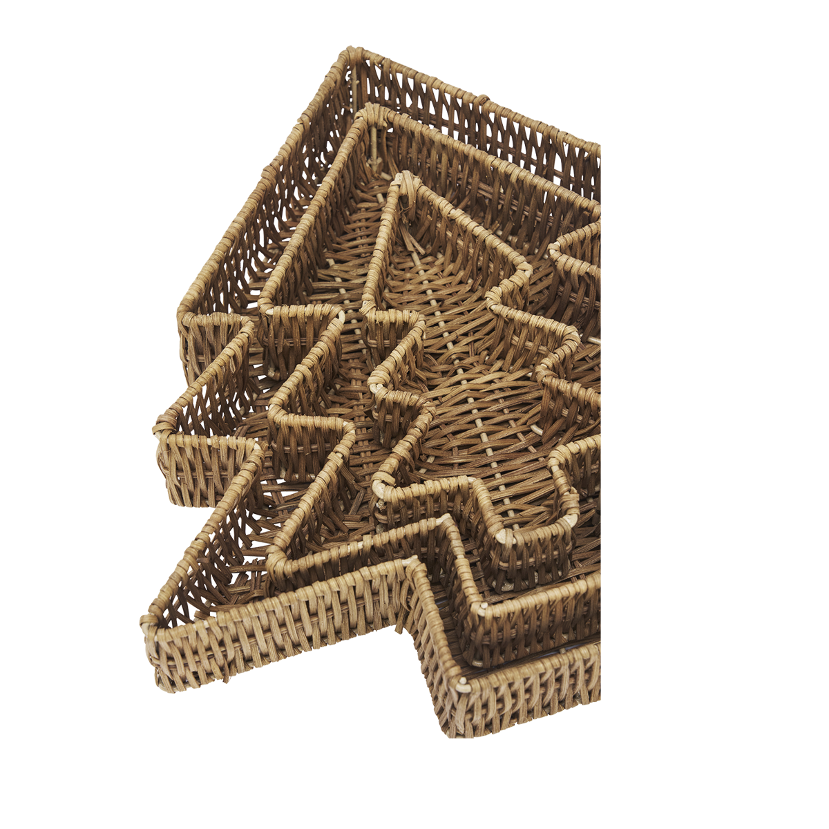 Rattan christmas tree trays