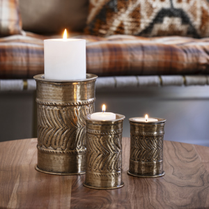 Aluminium candle stands