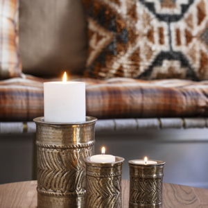 Aluminium candle stands