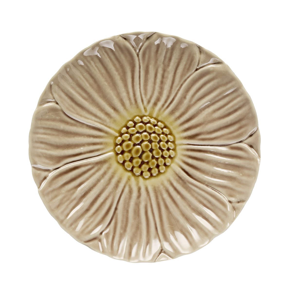 Stoneware flower plate
