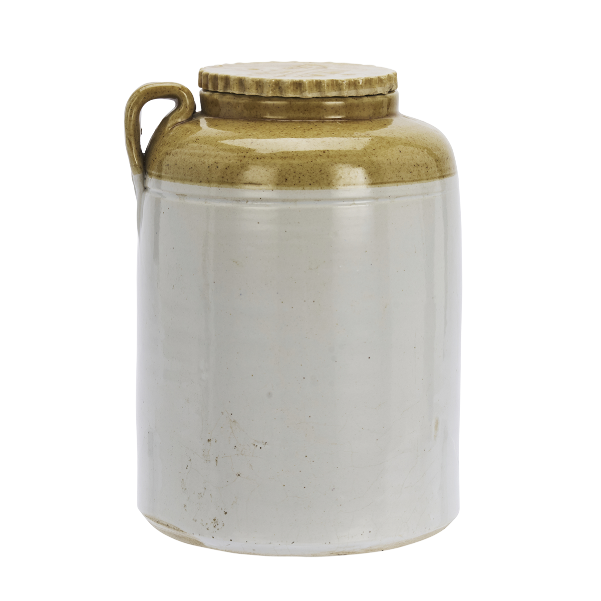 Re-used stoneware jar