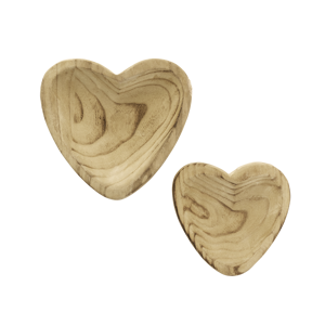 Wooden heart trays