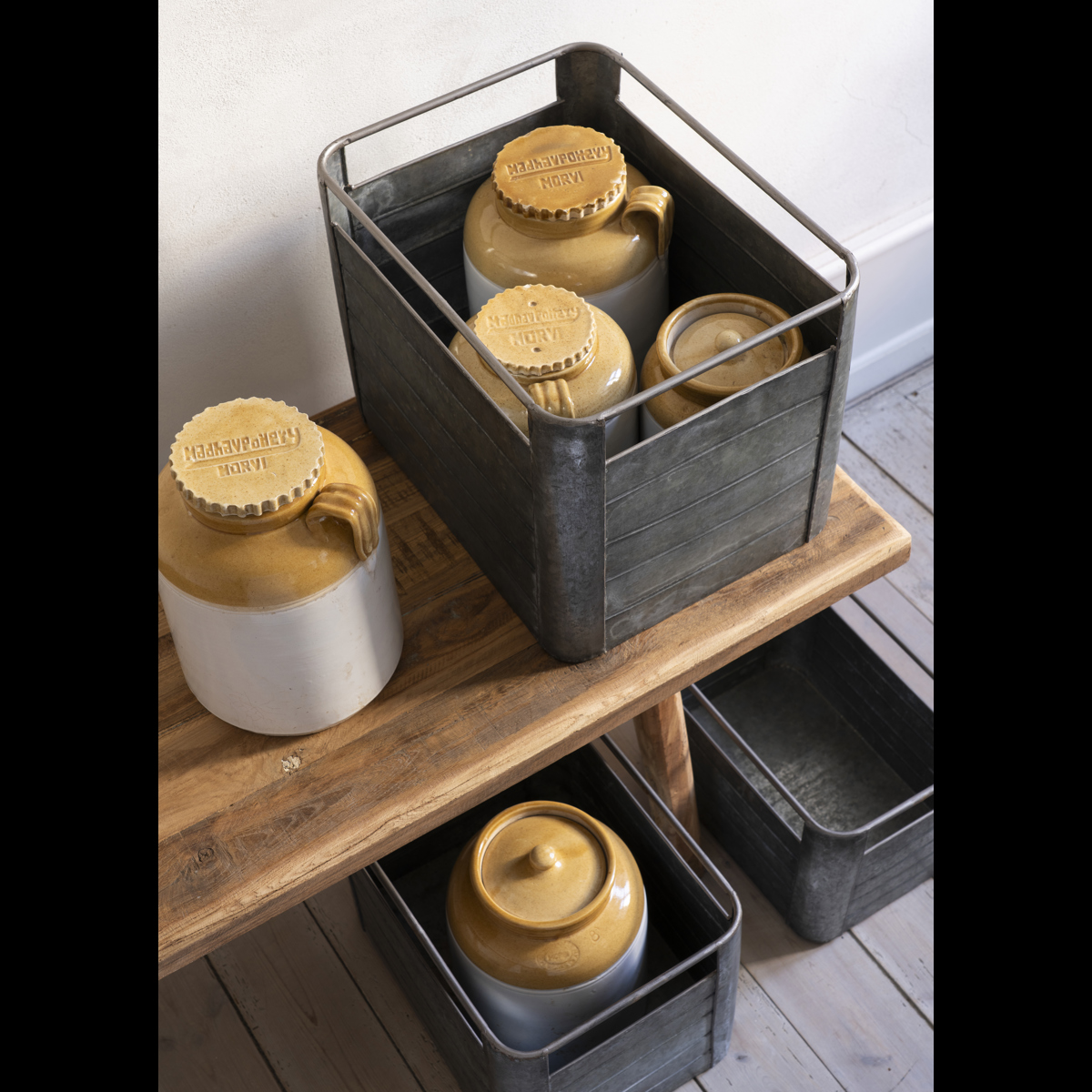 Square galvanized boxes