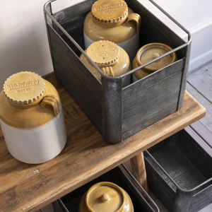 Square galvanised iron boxes