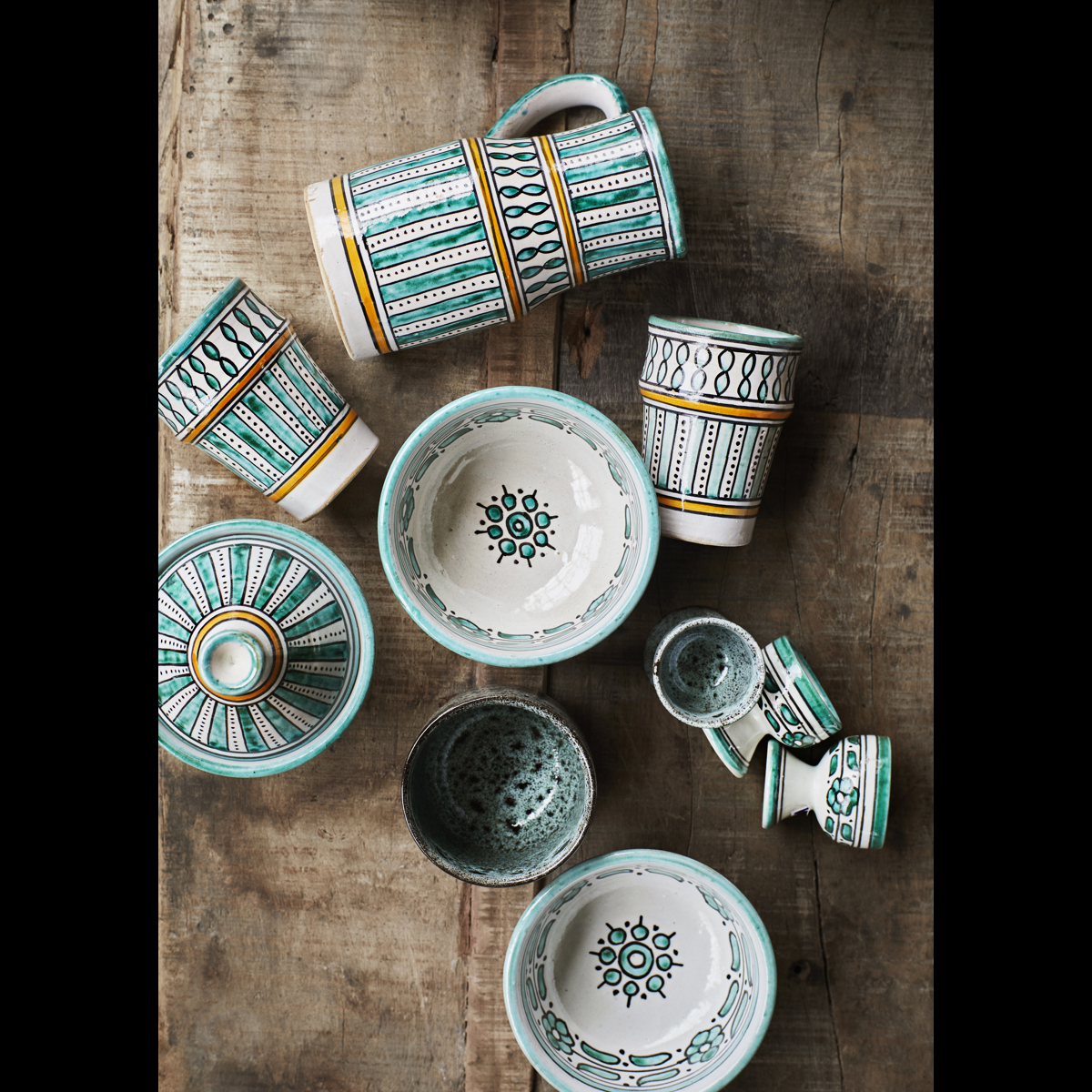 Hand painted stoneware bowl