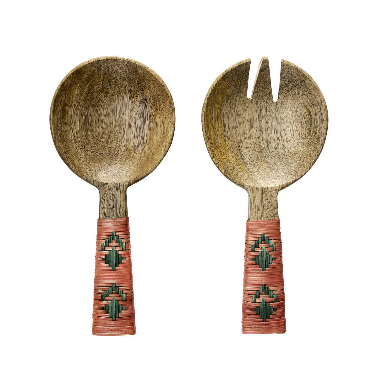 Wooden salad set w/ bamboo