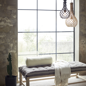 Recycled cotton throw