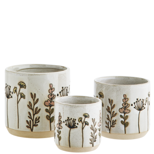 Stoneware flower pots