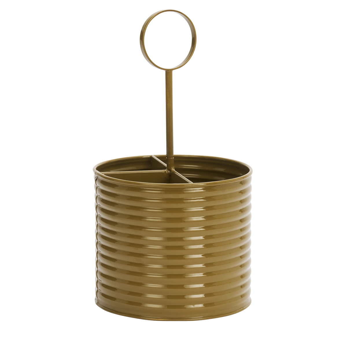 Round iron utensil holder