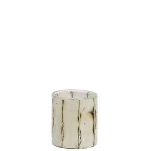 Striped glass votive