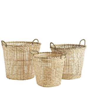 Round bamboo baskets