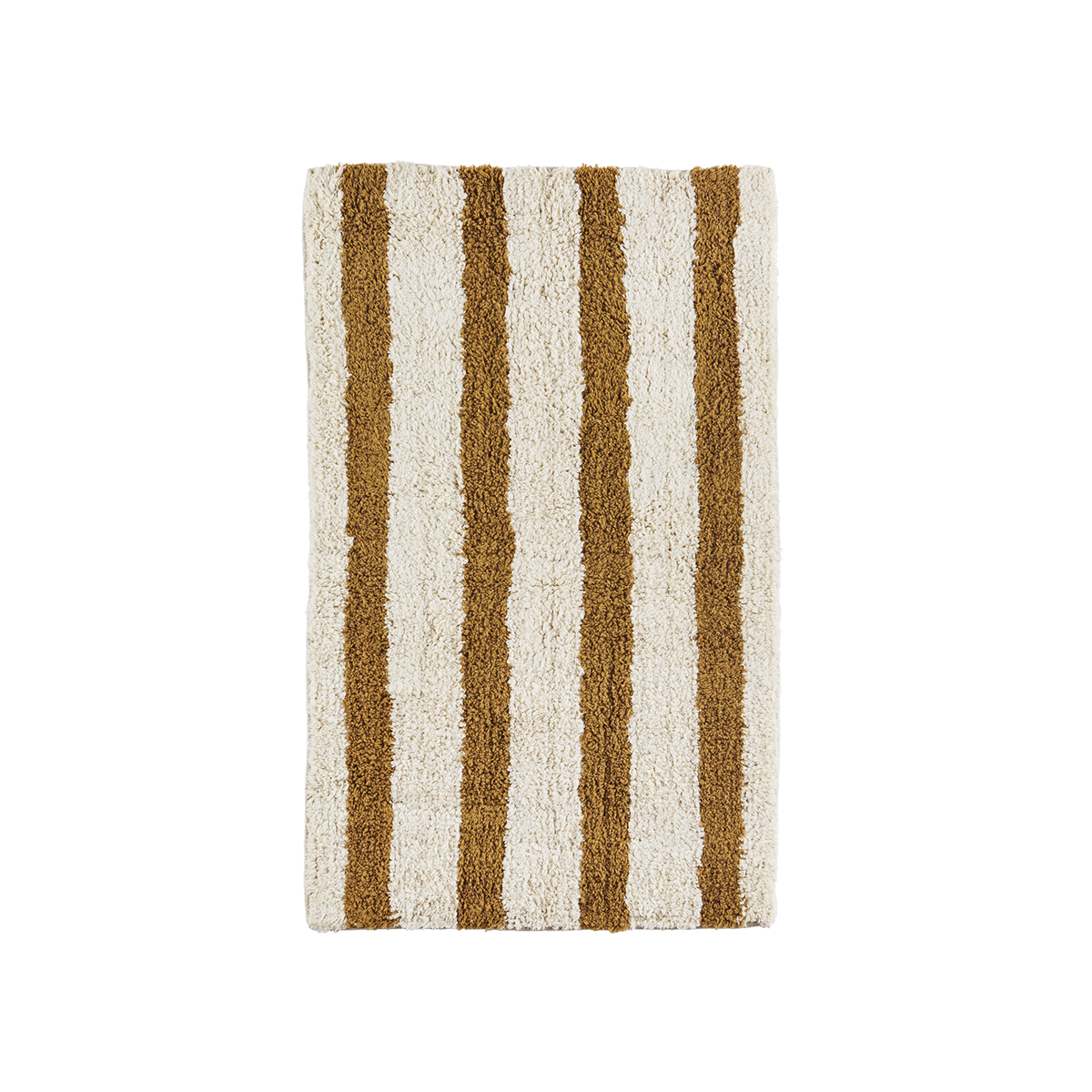 Striped tufted bath mat