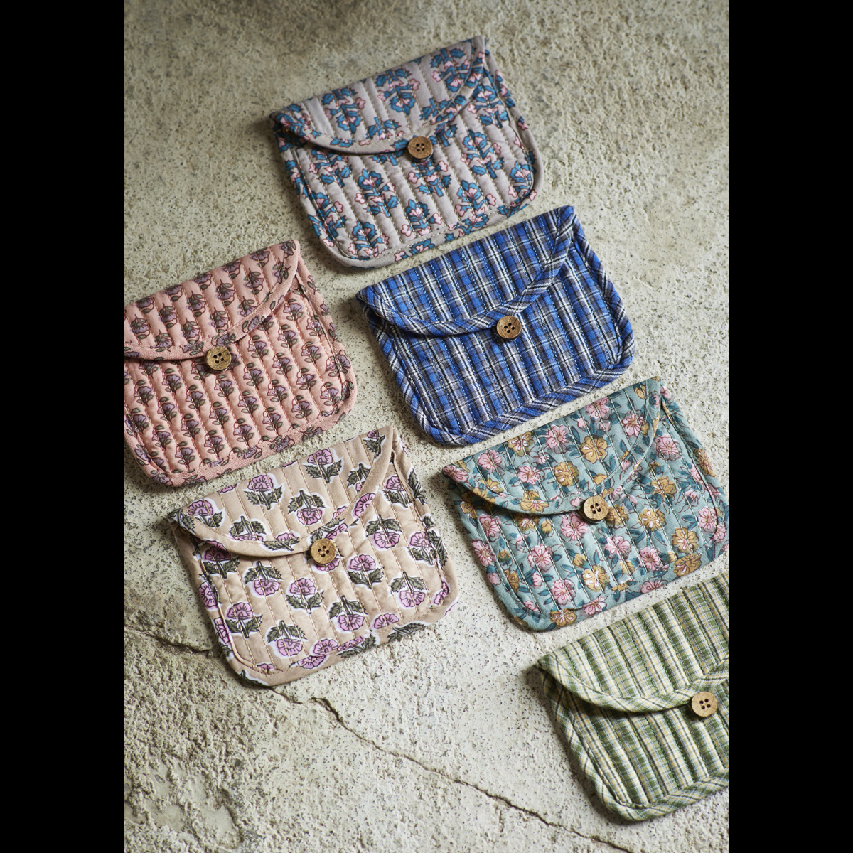 Quilted cotton purse