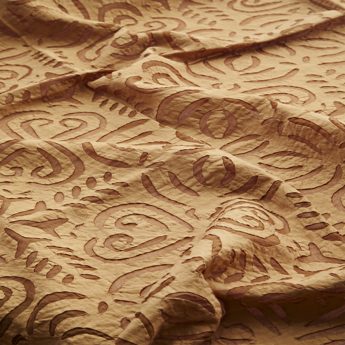 Handmade cutwork throw