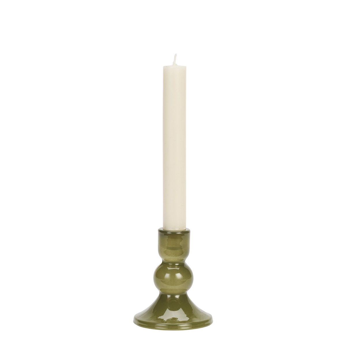 Glass candle holder