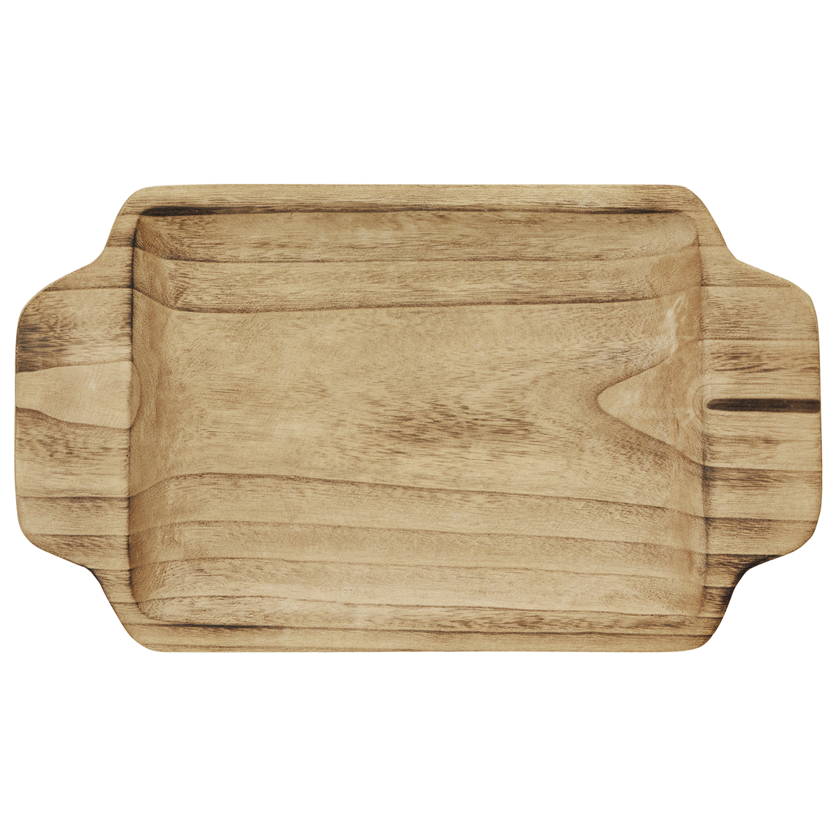 Rectangular wooden tray