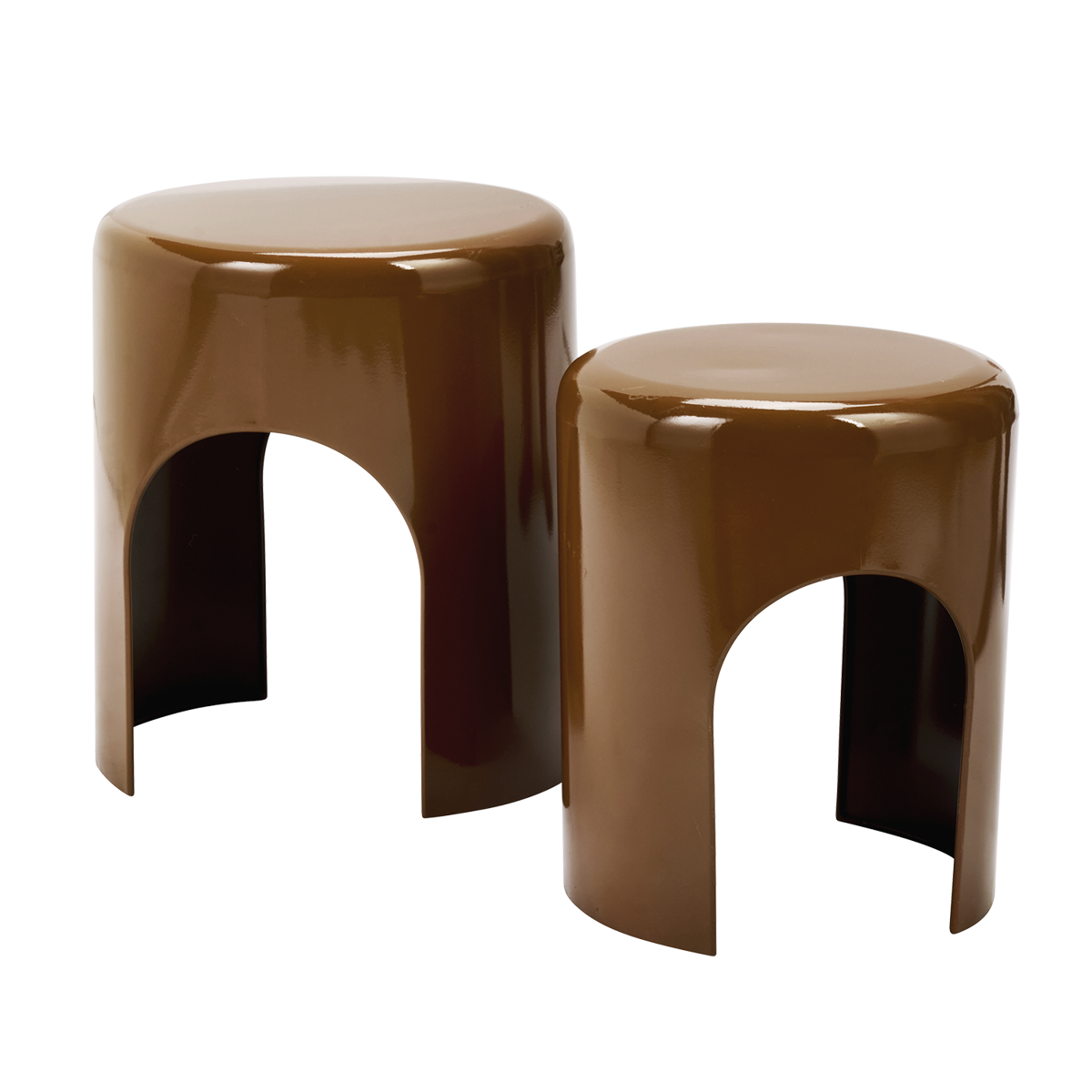 Round metal side tables