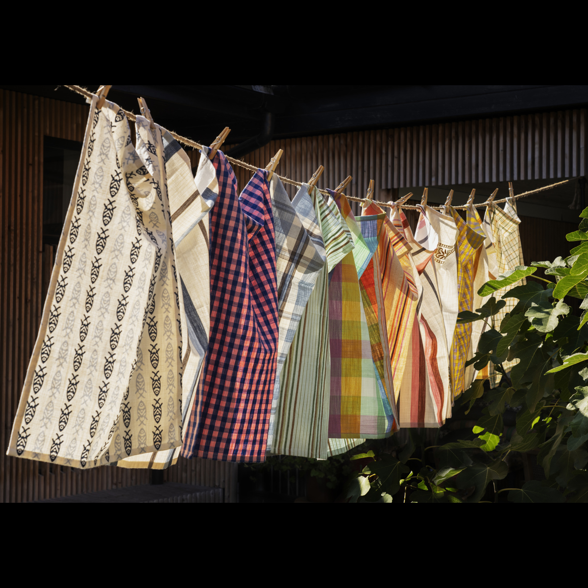 Checked kitchen towel