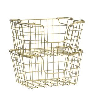 Stackable iron wire basket
