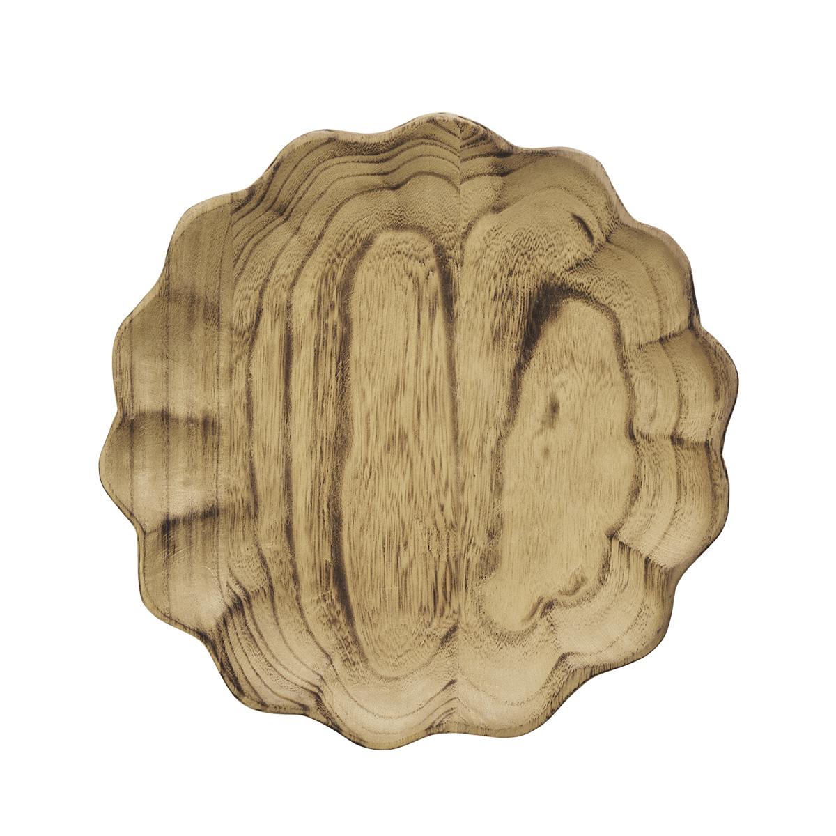 Round wooden tray