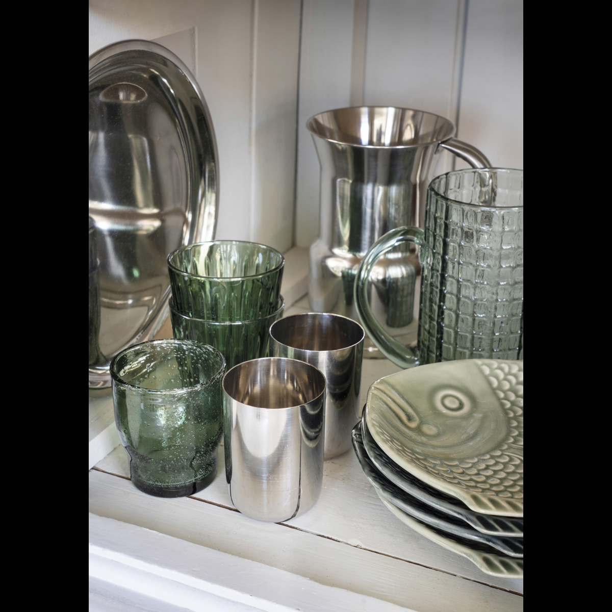 Coloured drinking glass
