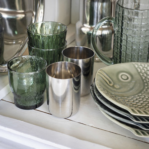 Coloured drinking glass