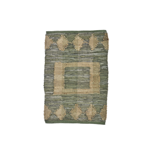 Leather doormat w/ jute