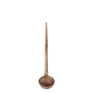 Hand carved wooden ladle