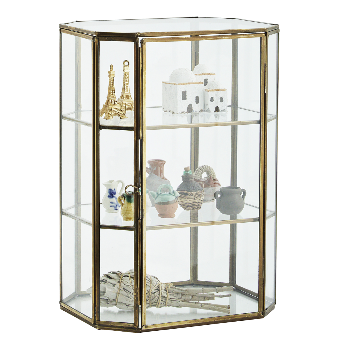 Partitioned glass box