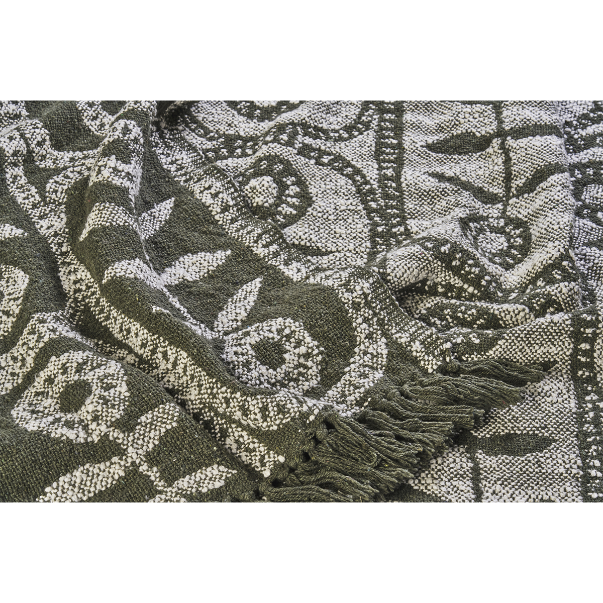 Reversible recycled cotton throw