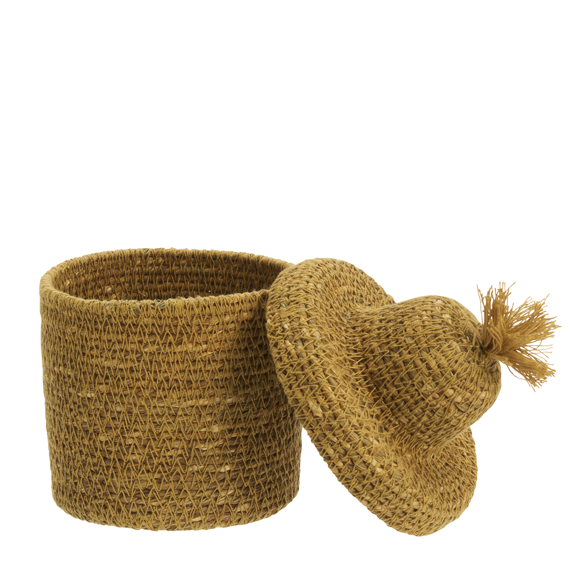 Seagrass basket w/ lid