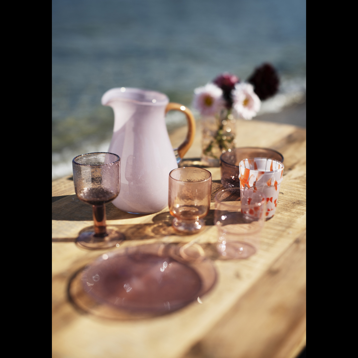 Hammered drinking glass