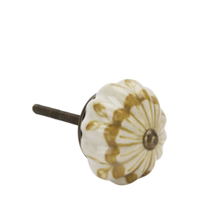 Hand-painted stoneware doorknob
