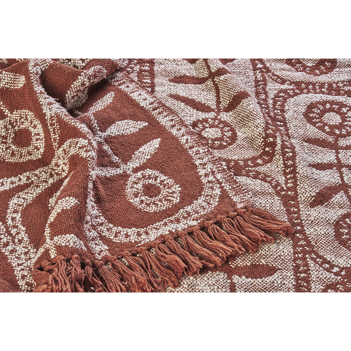 Reversible recycled cotton throw