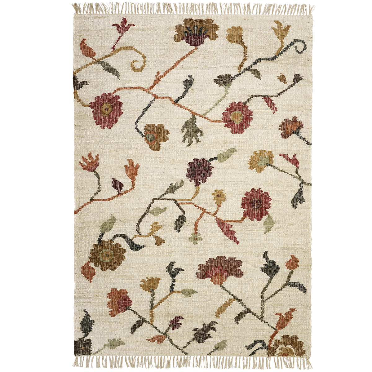 Handwoven jute rug