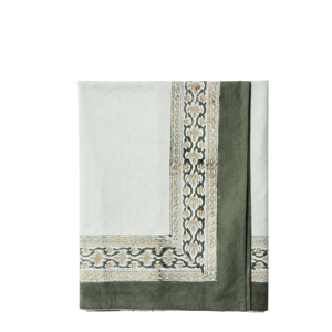 Block printed table cloth
