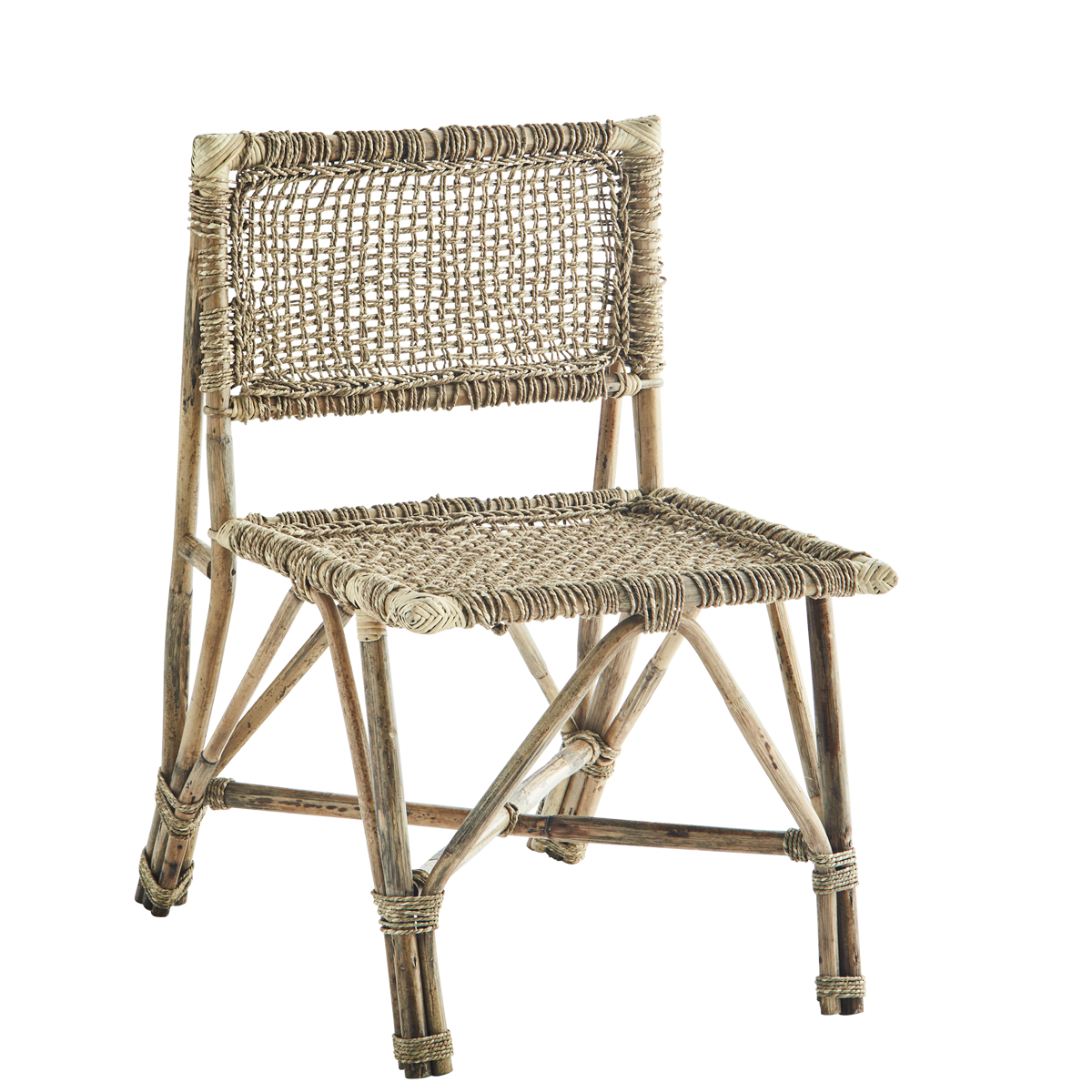 Bamboo chair w/ weaving