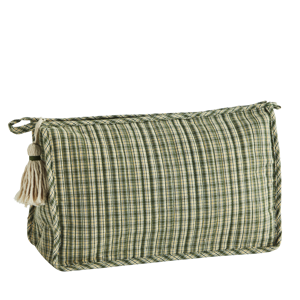 Quilted washbag w/ tassel