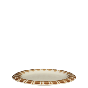 Hand-painted stoneware plate