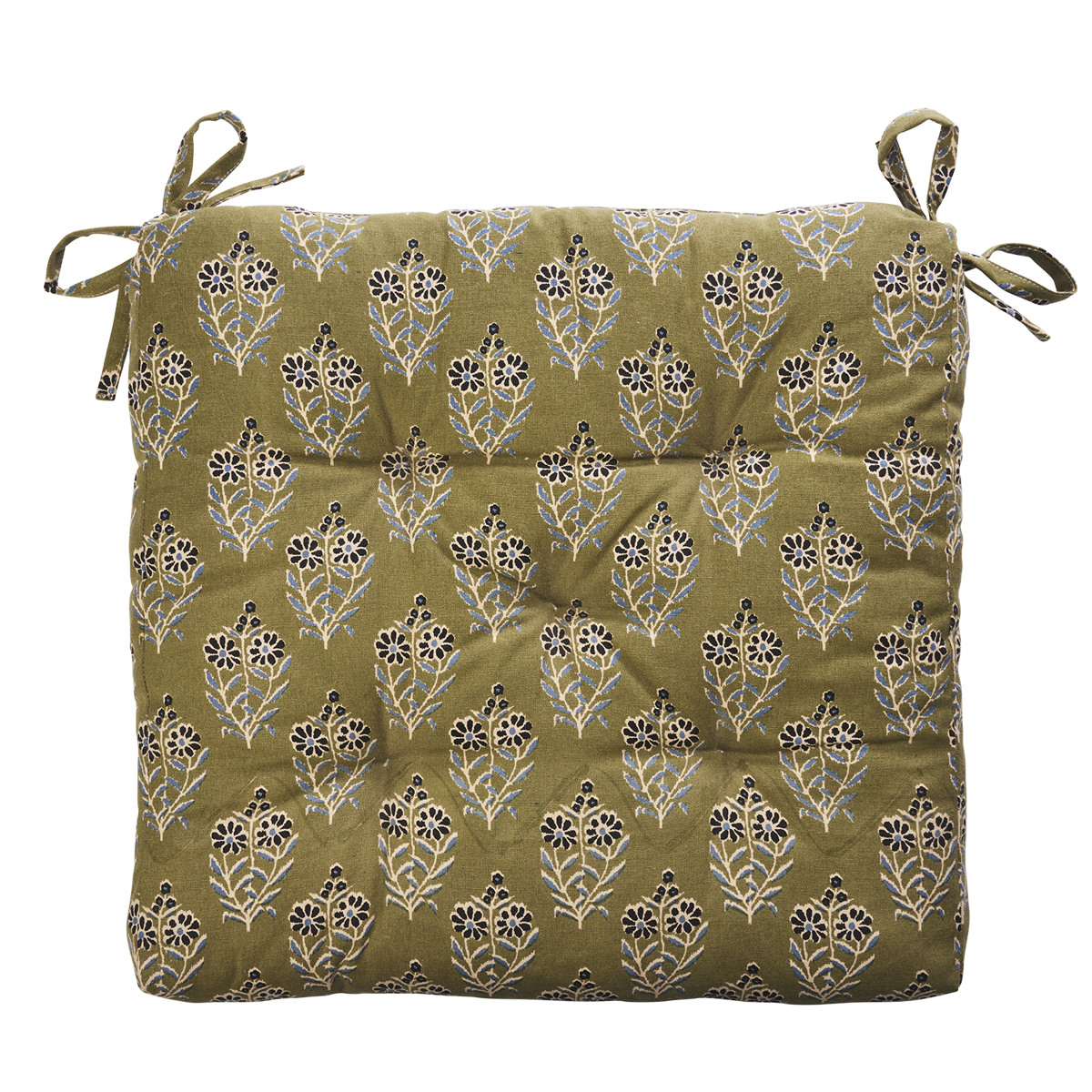 Printed cotton chair pad