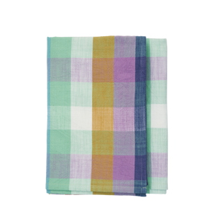 Checked cotton tablecloth